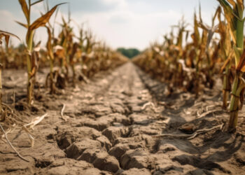 Drought in a cornfield - Generative AI